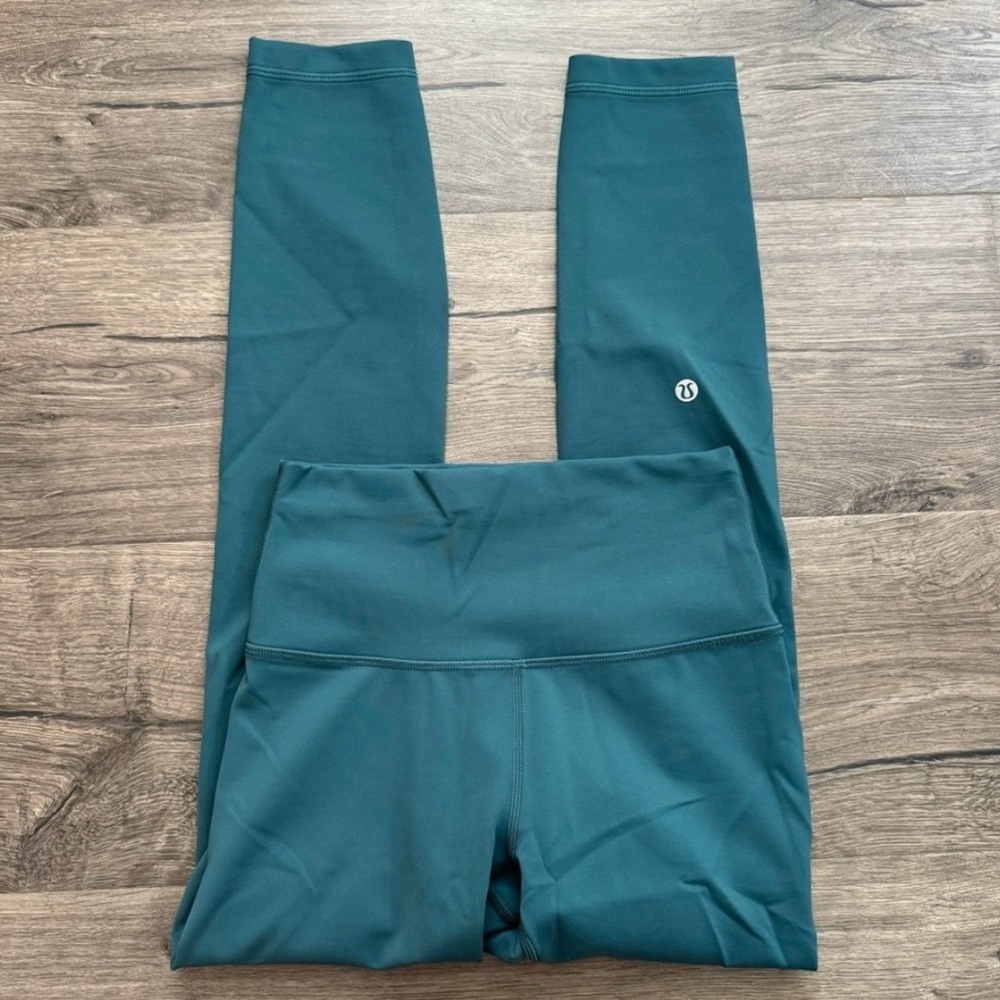 Lululemon Wunder Train High-Rise Tight Storm Teal Leggings size 4 Women W5CQDS